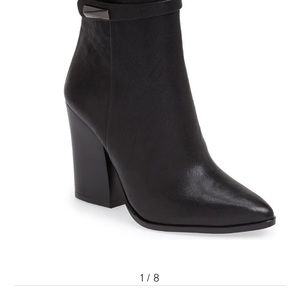 Vince Camuto black leather booties, Size 6.5